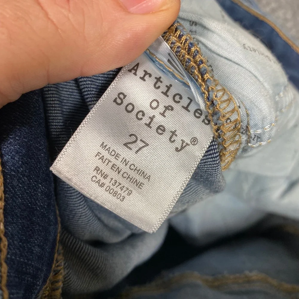 Articles of Society Avalon Flare Jeans Blue Mid Rise Denim 27 5055PLV-836 - Picture 9 of 11